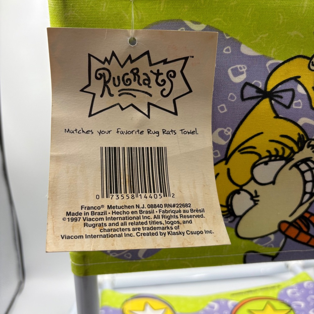Rugrats Sand Chair Kids Purple Green Vintage 1997 Nickelodeon Folding NOS tags - Picture 6 of 12